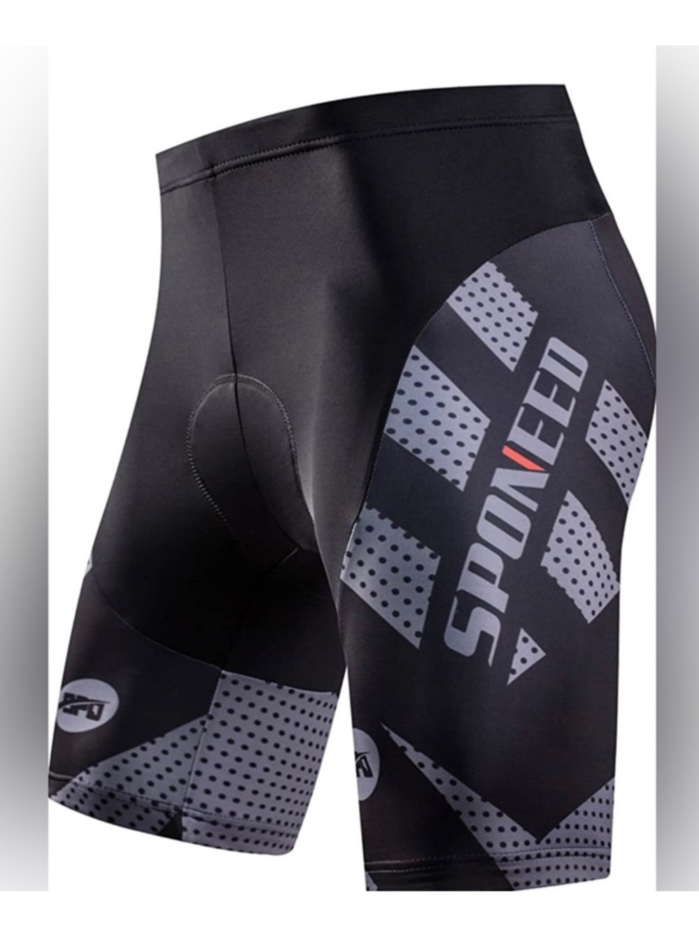 Sponeed Men’s XL Padded Road Cycling Biking Shorts Black & Gray